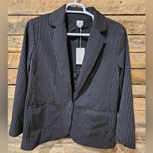 NWT Target A‎ New Day  Black and white stripe blazer multiple sizes